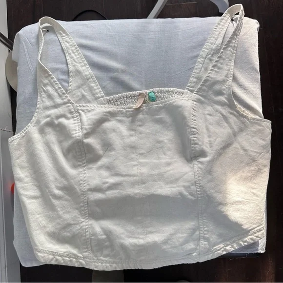 Pilcro by Anthropologie White Cotton Linen Corset Tank Top NWT Size 3X Plus - Picture 13 of 14